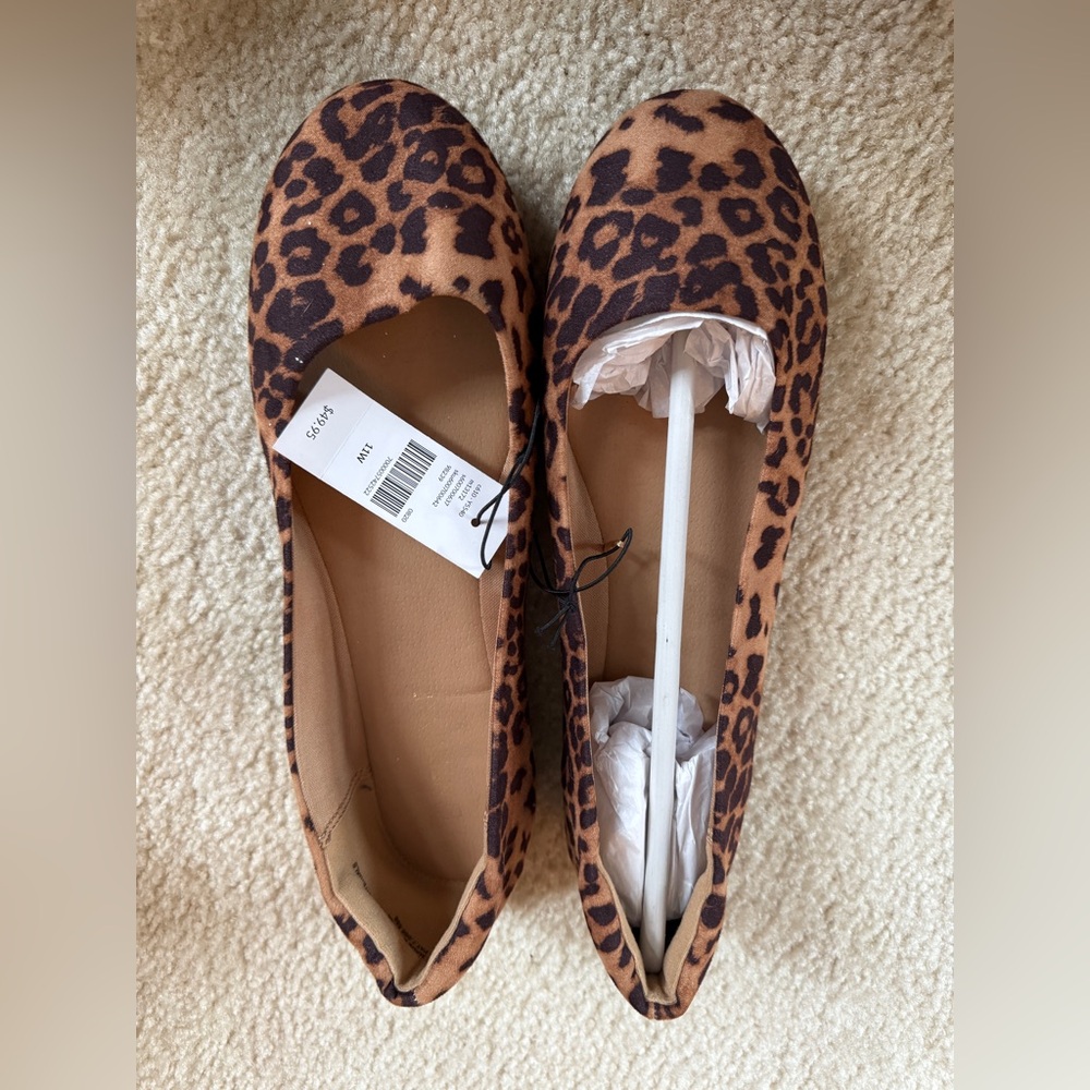 Lane Bryant Women’s Ballet Flats, Leopard print, new with tags.  11 wide